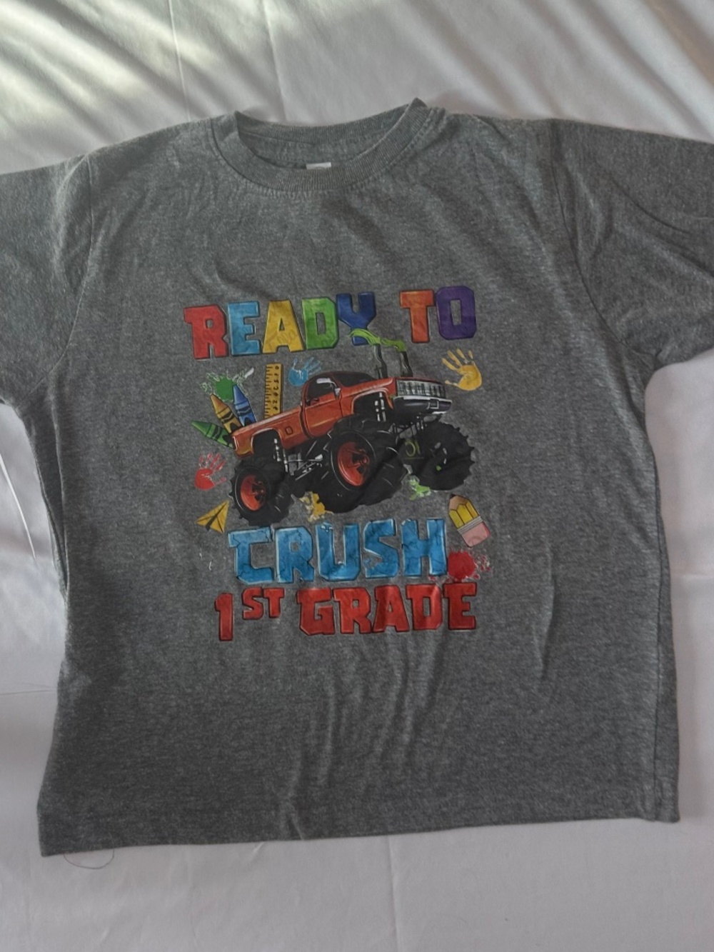 Ready to Crush 1st grade Monster Truck shirt